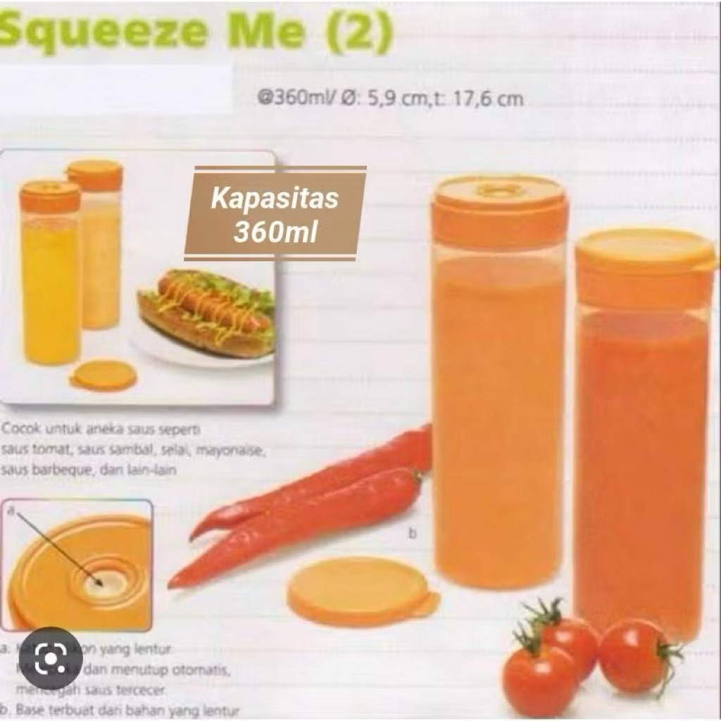 2 Pcs Botol Kecap Squeeze me 360 ml Tupperware