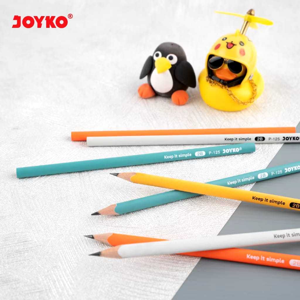 

1 BOX Pensil 2B JOYKO Pencil Triangular Grip Simple P-125 Isi 12 Pcs