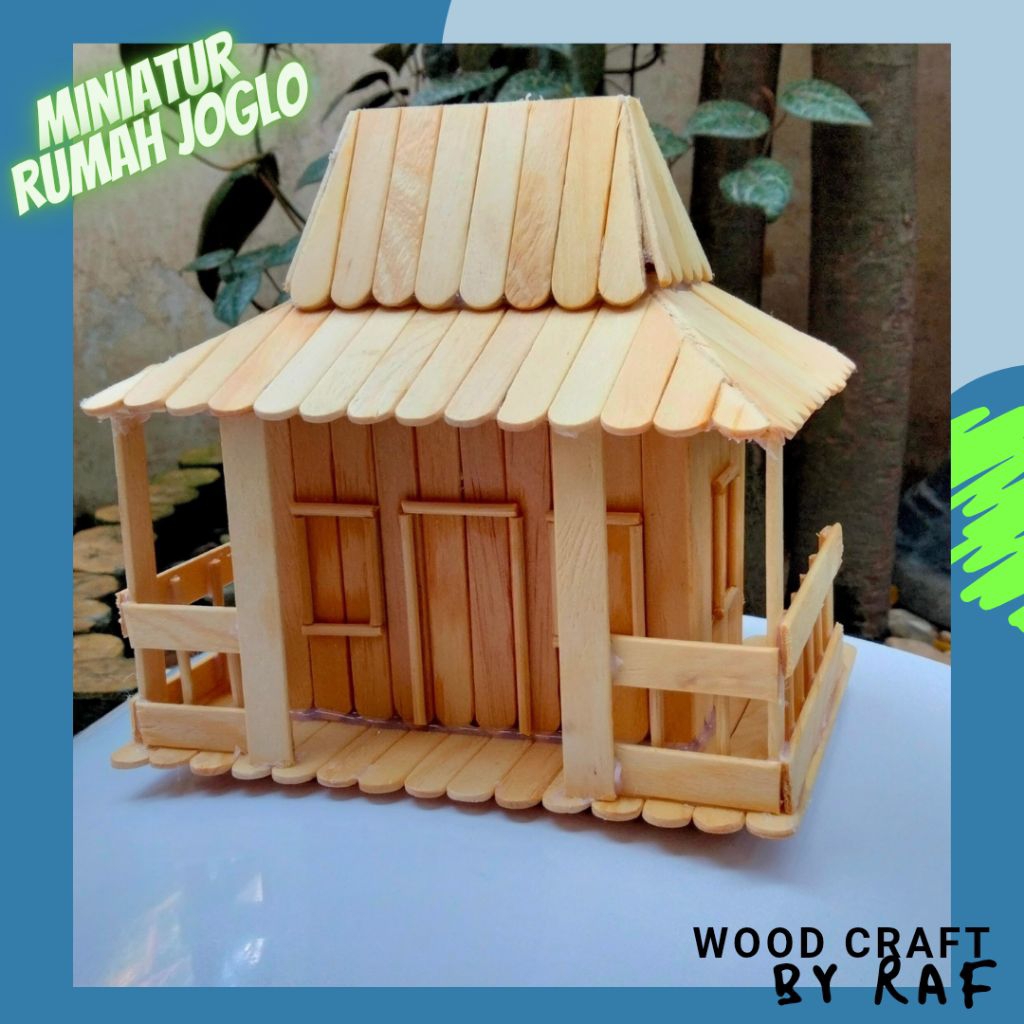 Kaloona.Shop Miniatur Rumah Adat Joglo Stik Escream