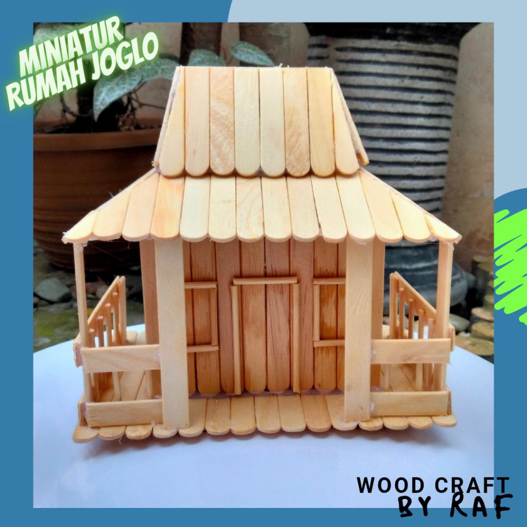 miniatur rumah adat Joglo stik escream