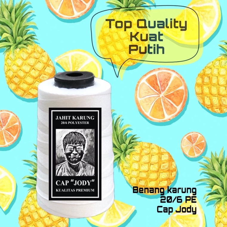 KODE D15V 6 Roll Benang karung PE 26 Polyester Cap Jody Benang jahit karung