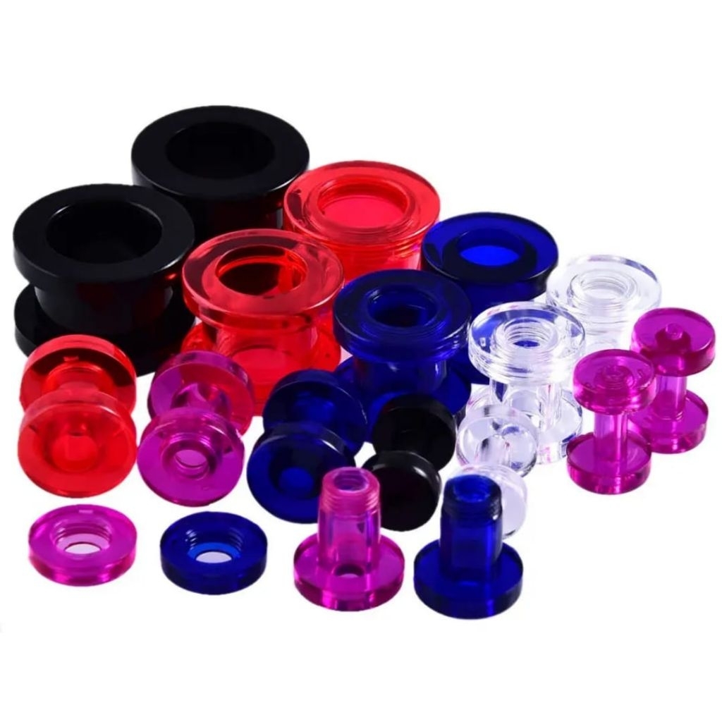 PIERCING AKRILIK / PIERCING AKRILIK WARNA / PIERCING EAR PLUG / PIERCING PLASTIK / PLONG PLASTIK