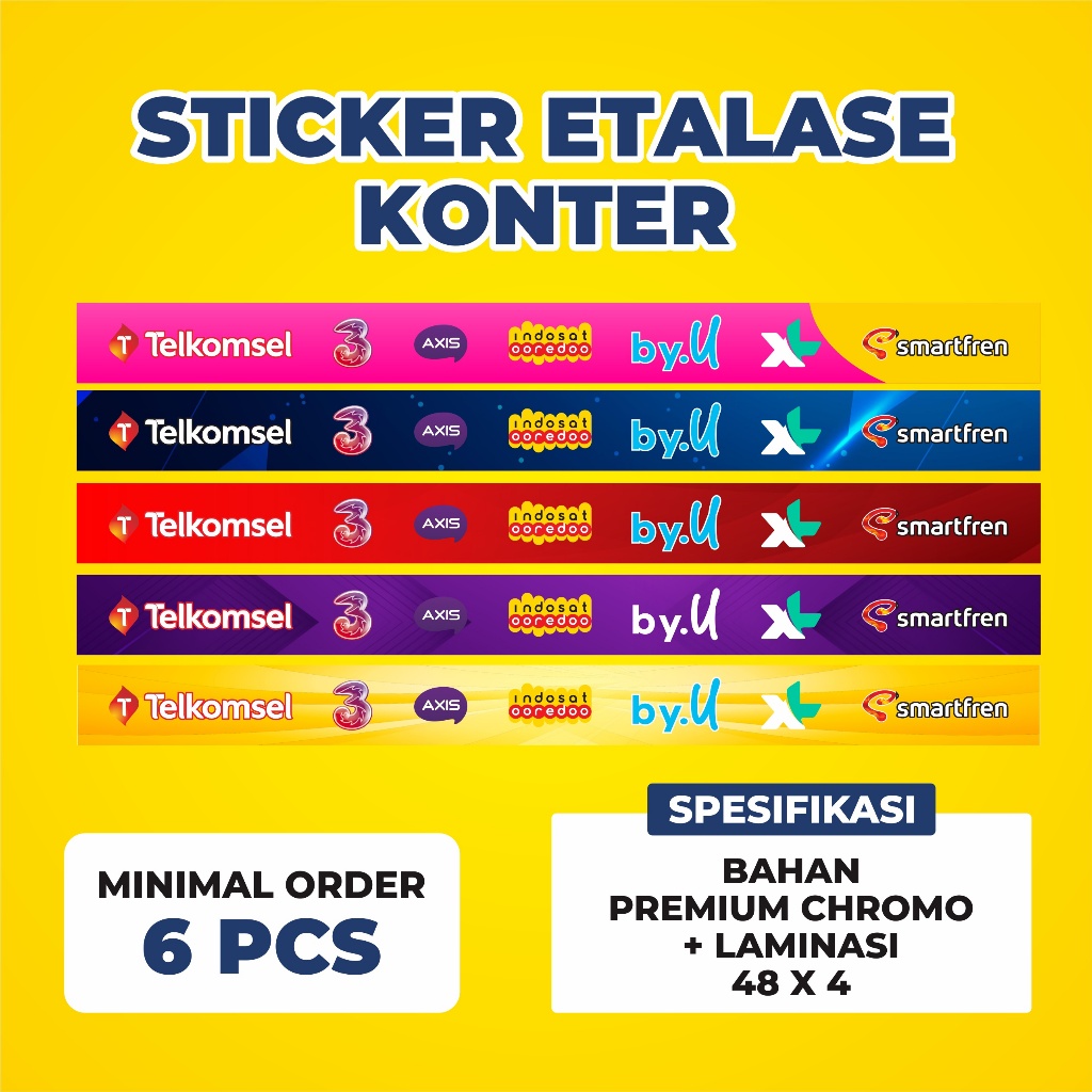 

STIKER ETALASE STIKER KONTER STIKER PROVIDER HIASAN