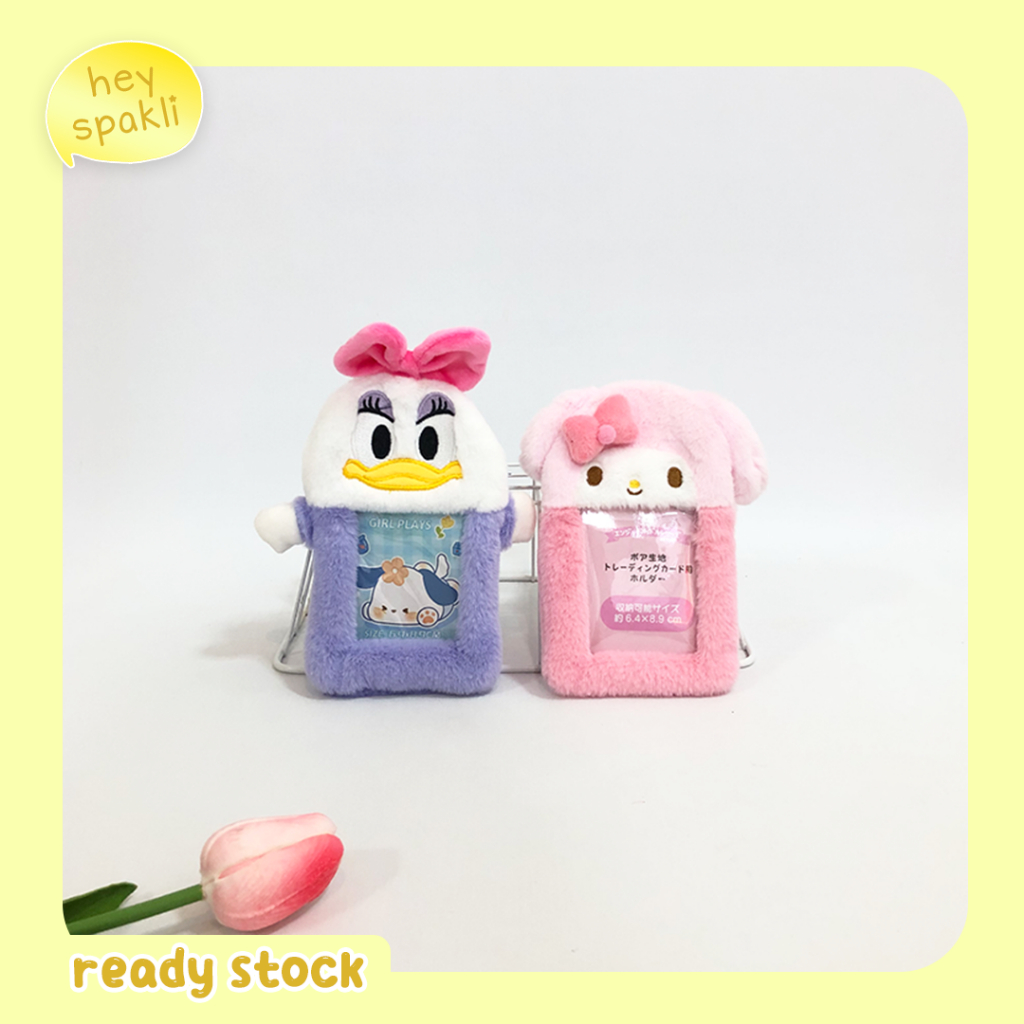 

card holder / pemegang kartu - sanrio dan cute cartoon plush photocard and card holder