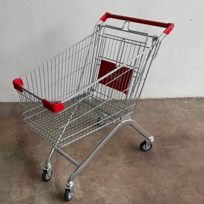 Troli Belanja Supermarket Troli Minimarket Troli 100 Liter Troli Belanja Shopping Trolley Troli Toko