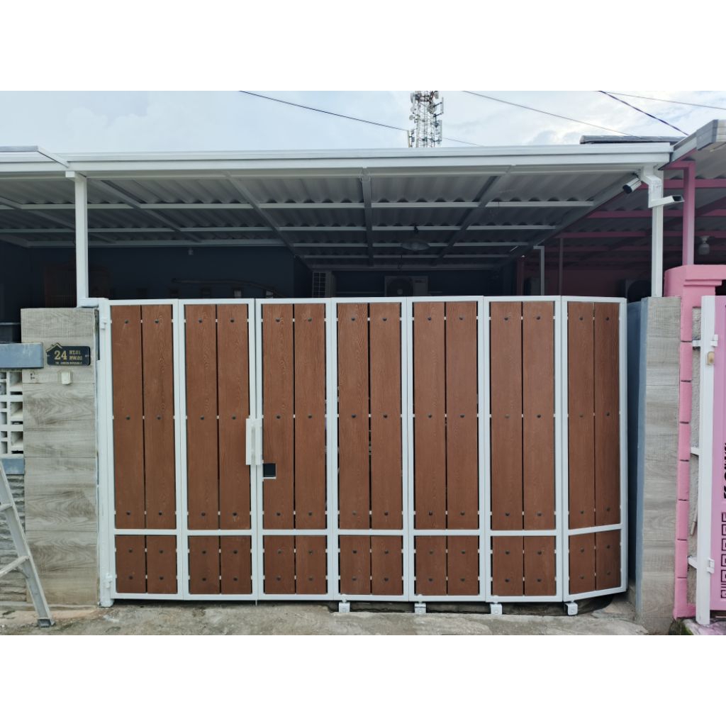 pagar pintu lipet dorong grc