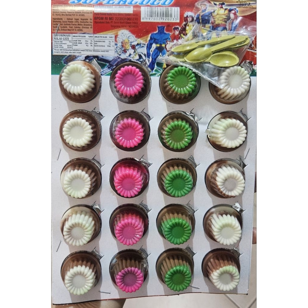 

cokelat choyo cup pelangi coklat mangkok makanan jadul isi 20