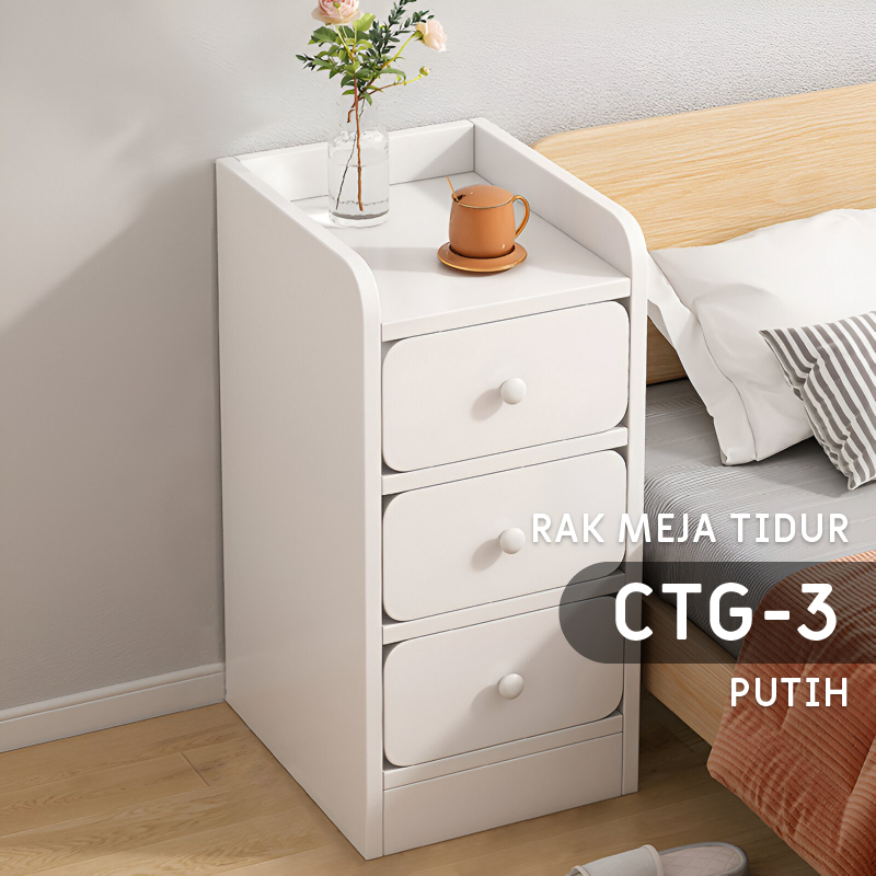 Meja Nakas Mini Bedside Table Meja Kamar Tidur Minimalis Meja Nakas Portable Meja Nakas Minimalis