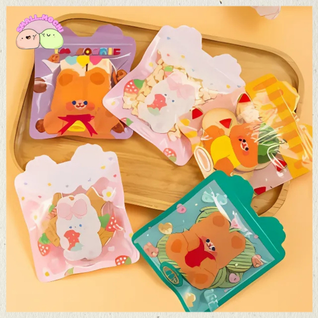 

1 Pcs Ziplock Bag Cookies Aesthetic Waterproof Zipper Bag Aksesoris Mini Plastik Klip Packing Serbaguna Anti Air Best Seller