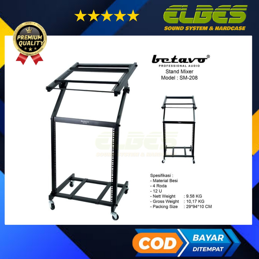 Stand mixer BETAVO SM-208 rak Asesoris sound system 12U Stand Mixer Amplifier BETAVO SM-208