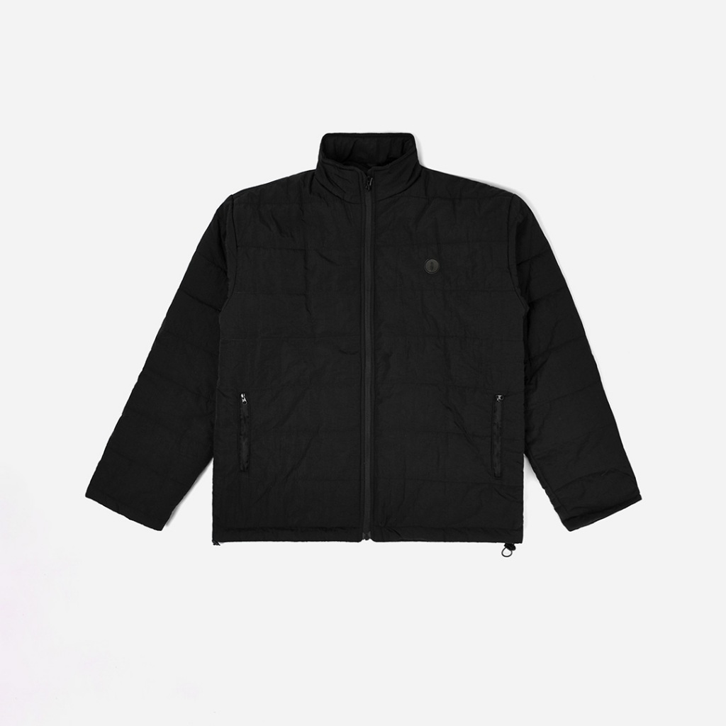 Warning Clothing - Quilted Jaket Puffer Warna Hitam & Olive Crinkle