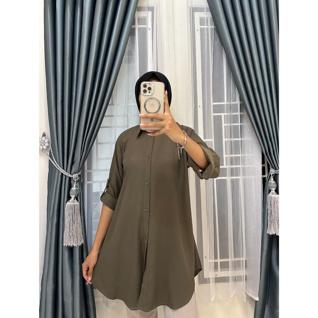 Tunik JUMBO Baju Tunik Jumbo Polos Bahan Rayon Twill Premium Viscose Ukuran Besar LD 90 - LD 140