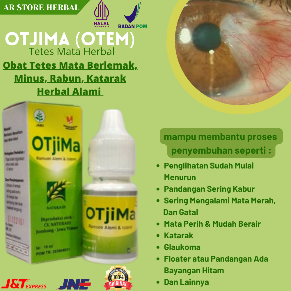 Obat Tetes Mata Berlemak Kekuningan Pterigium Glukoma Katarak Herbal - OTjima Asli Original