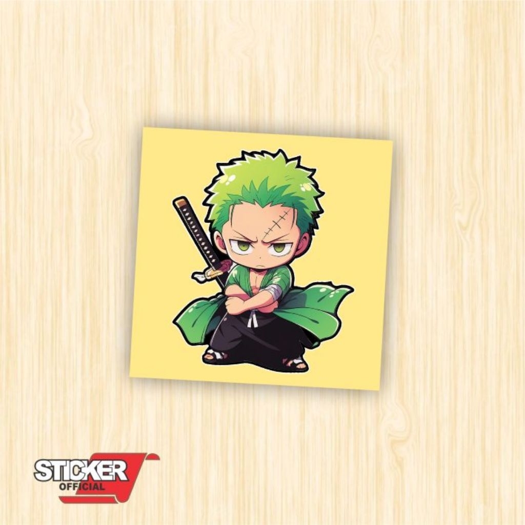 

stiker Zoro, anime, stiker reflektive nyala, anime one piece, stiker hp, motor