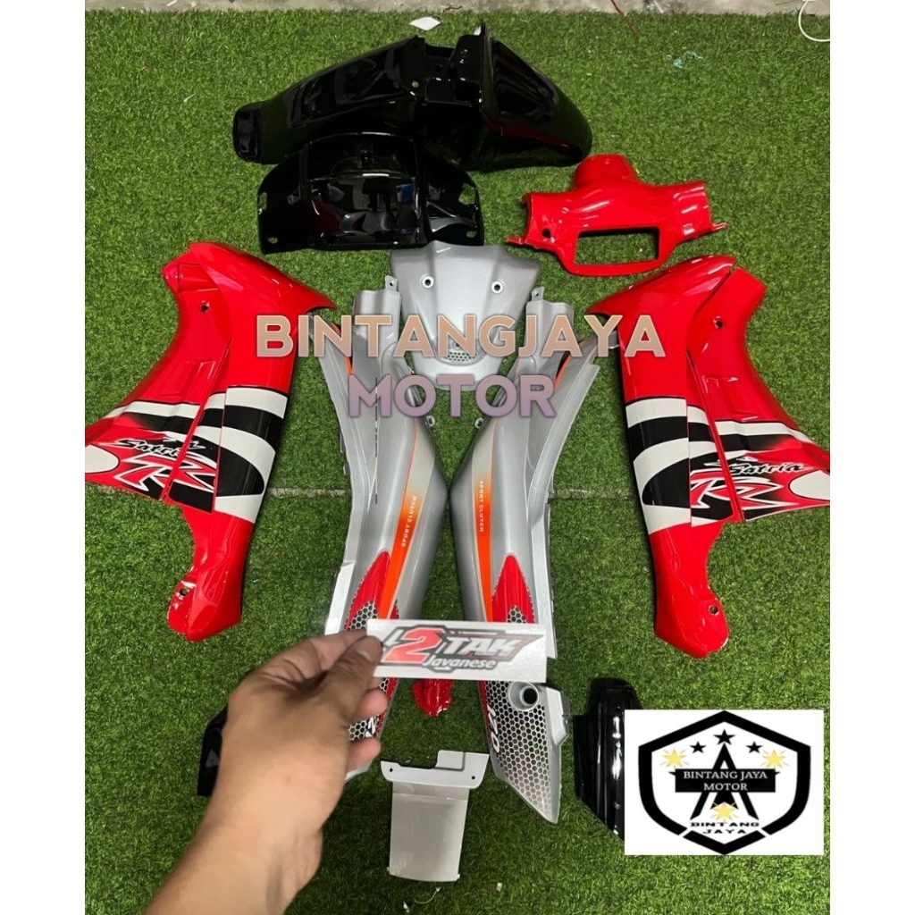 fullset body halus satria lumba merah silver murah cod