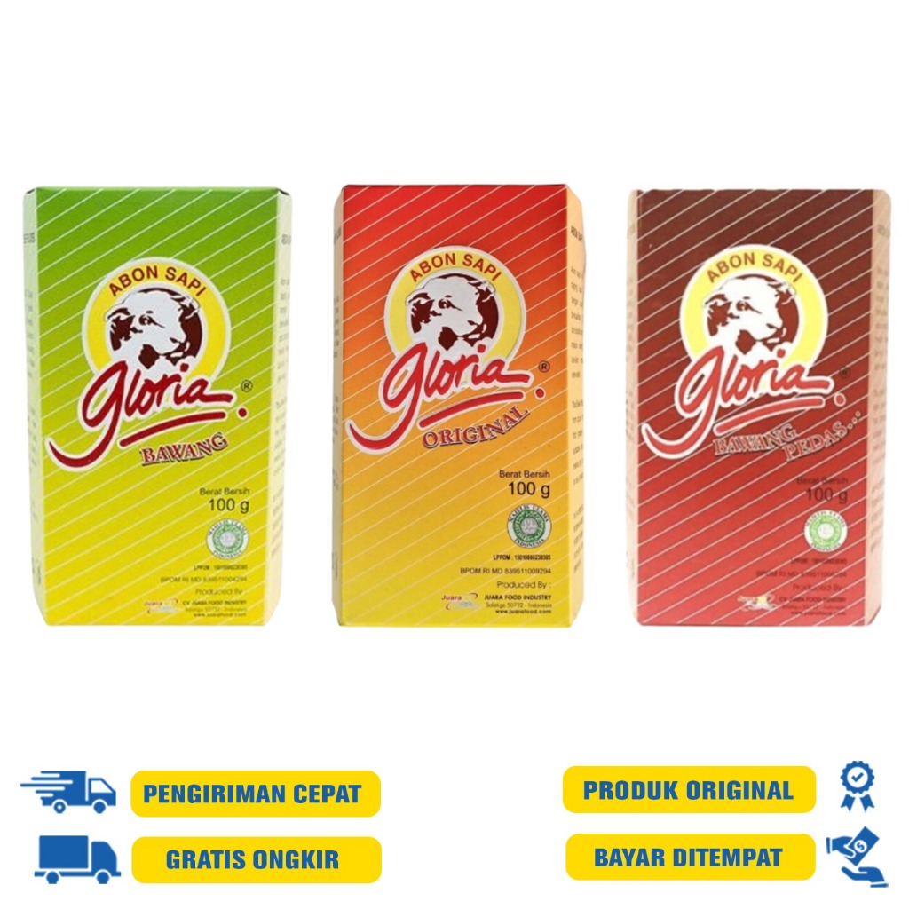 

Abon Sapi Gloria 100 G.R | Abon Ayam Gloria 100 G.R