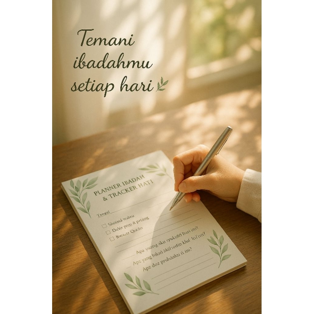 

buku catatan Planner Ibadah & Tracker Hati Muslimah | Format PDF & JPG by Sajada