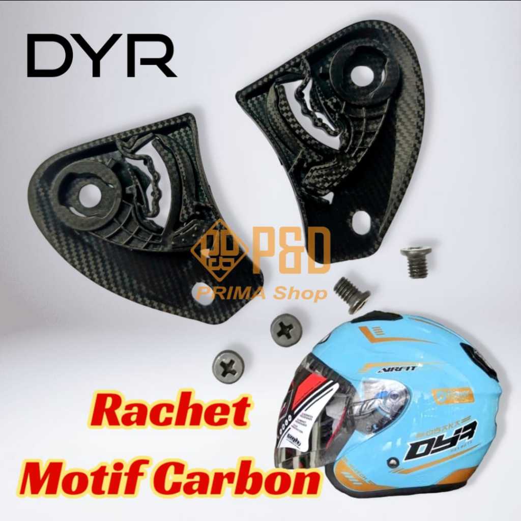 Rachet Helm DYR Subaru, Rachet kaca dyr Osaka, Dudukan kaca helm Motif karbon