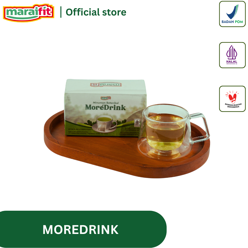 

Maraifit More'Drink, Minuman herbal kelor dan serai isi 20 teabag