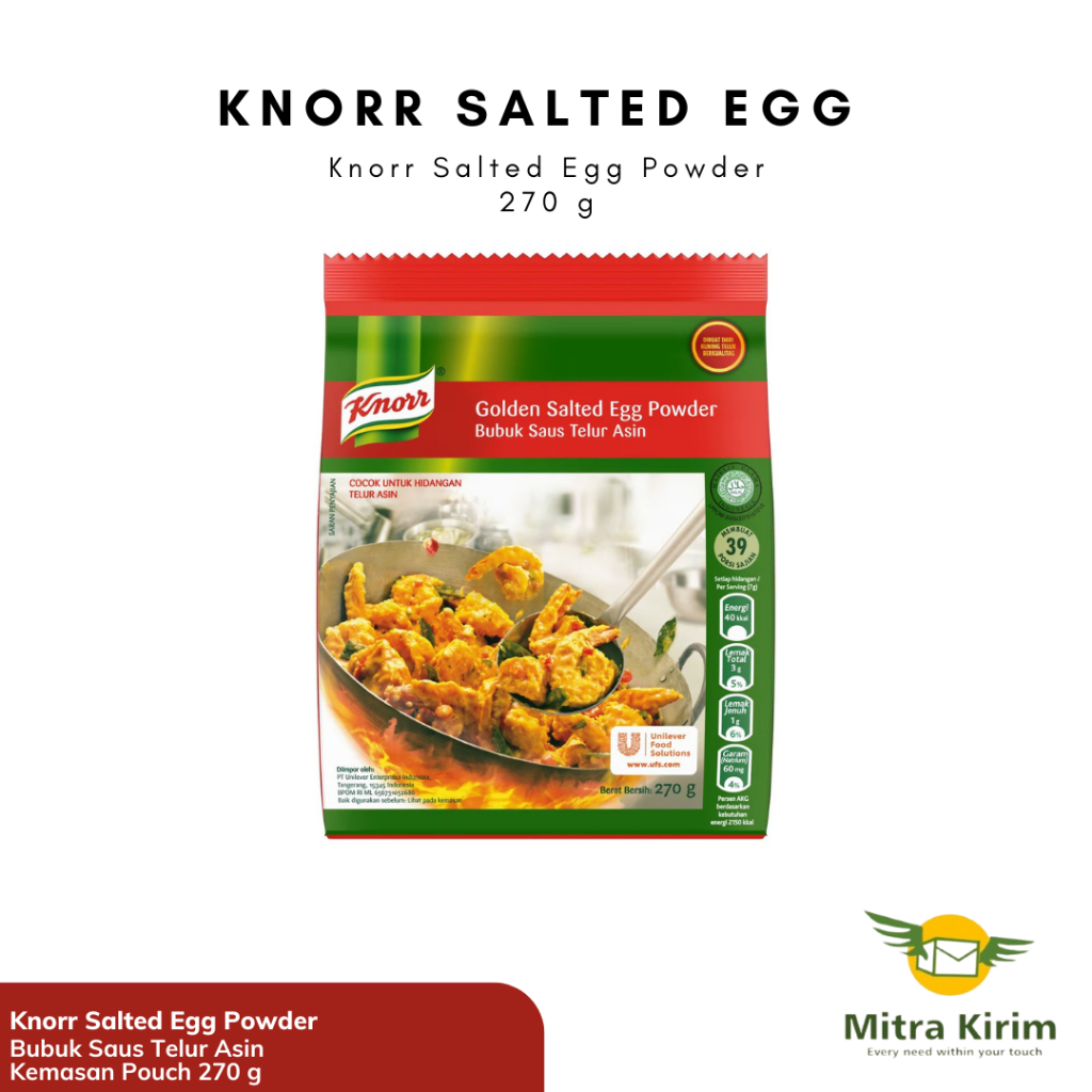 

Knorr Golden Salted Egg Powder 270g Kemasan Pouch