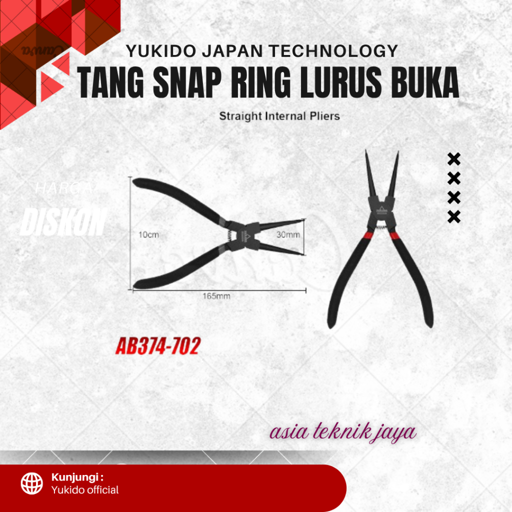 Yukido Tang Snap Ring 7 Inch ES /Tang Snapring / Tools - Alat Perkakas