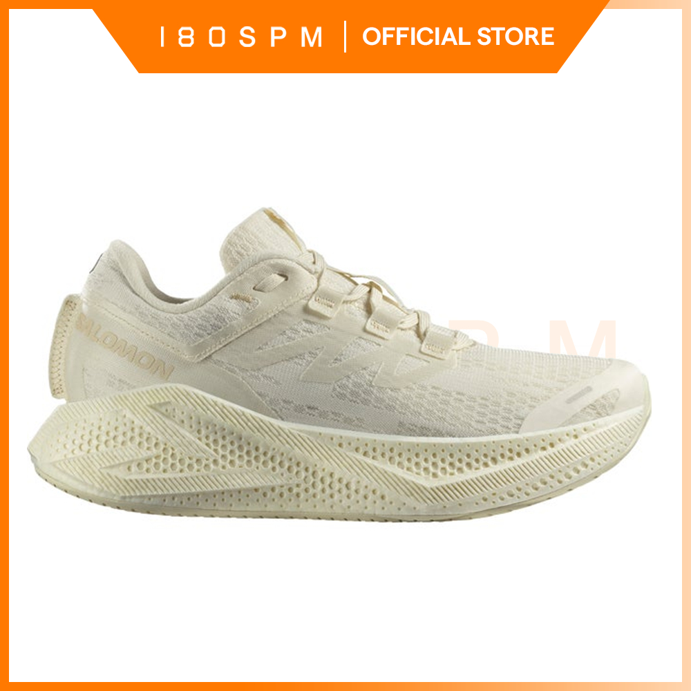 SALOMON - AERO GLIDE 3, Women's Running Shoes, Vanilla Ice / Almond Milk - Sepatu Lari Wanita