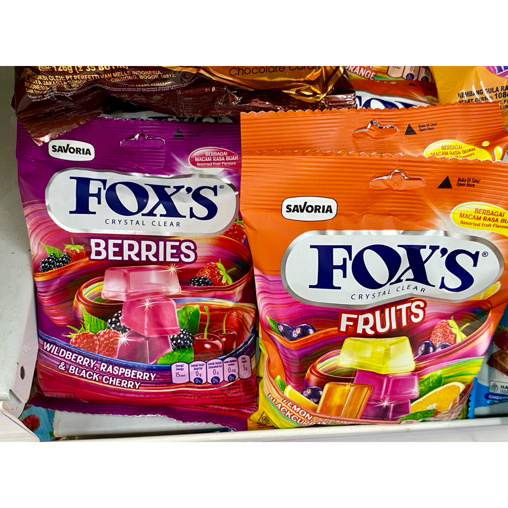 

FOXS Crystal Clear Permen Fruits 90 gram