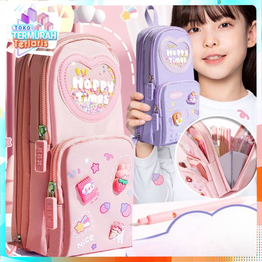 

TTT Tempat Pensil 3D 3 Resleting Karakter Kartun Kapasitas Besar Kotak Pensil Anak Sekolah 6 Sekat Tempat Pensil Lucu Kotak Pensil Serbaguna 6 Layers Tempat Alat Tulis Perlengkapan Sekolah 3 Sisi Resleting