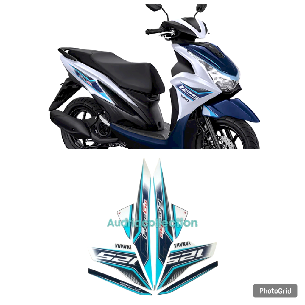 Stiker Striping Motor Yamaha Freego 125 2025 biru