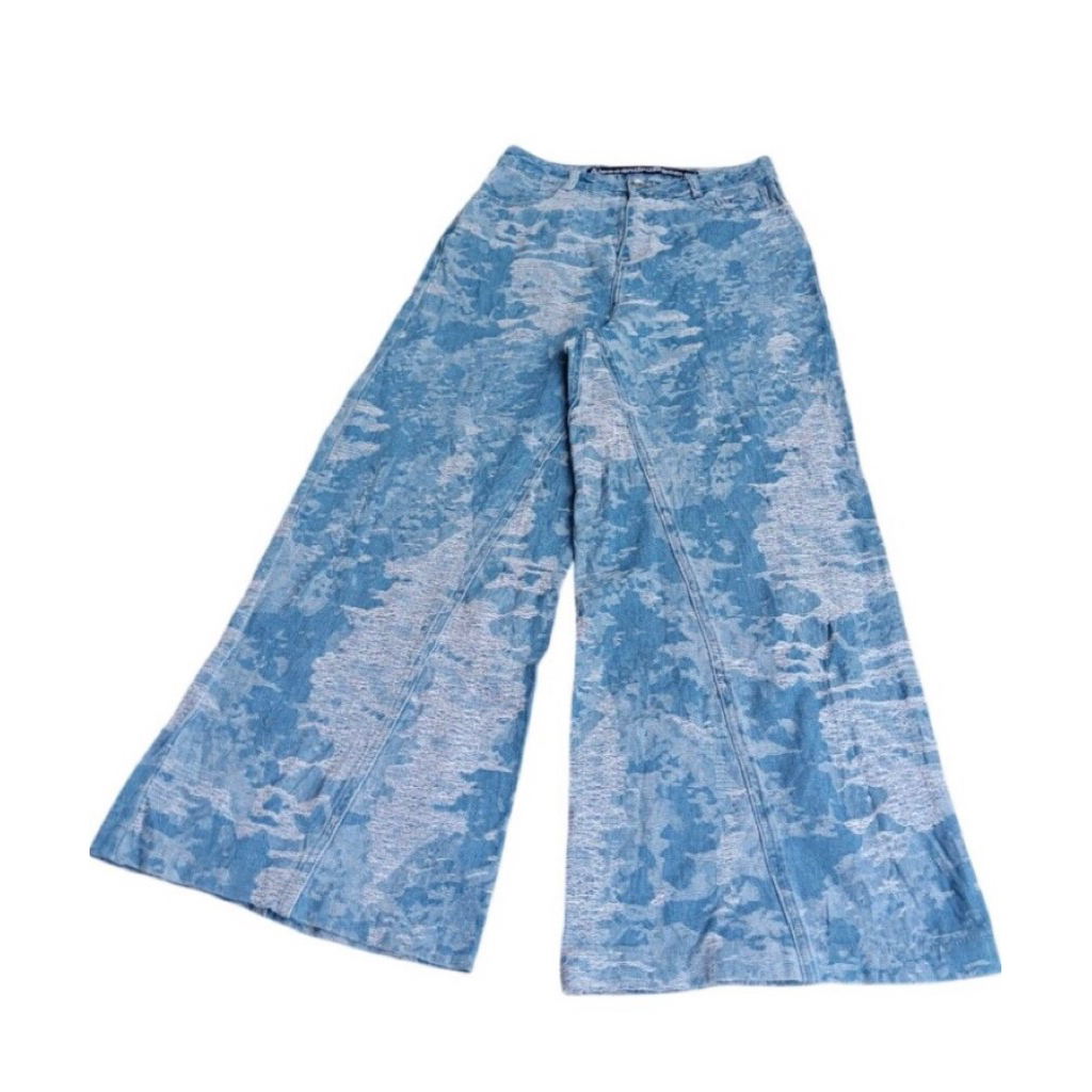 Distressed All Over Sky Blue Baggy Jeans NOT acne studios balenciaga neukkimpyo jjim