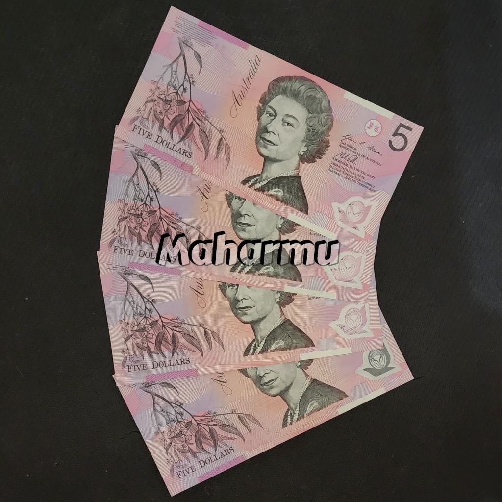 Australia Dolar Uang Asing Kuno 5 Dolar Kuno Polymer