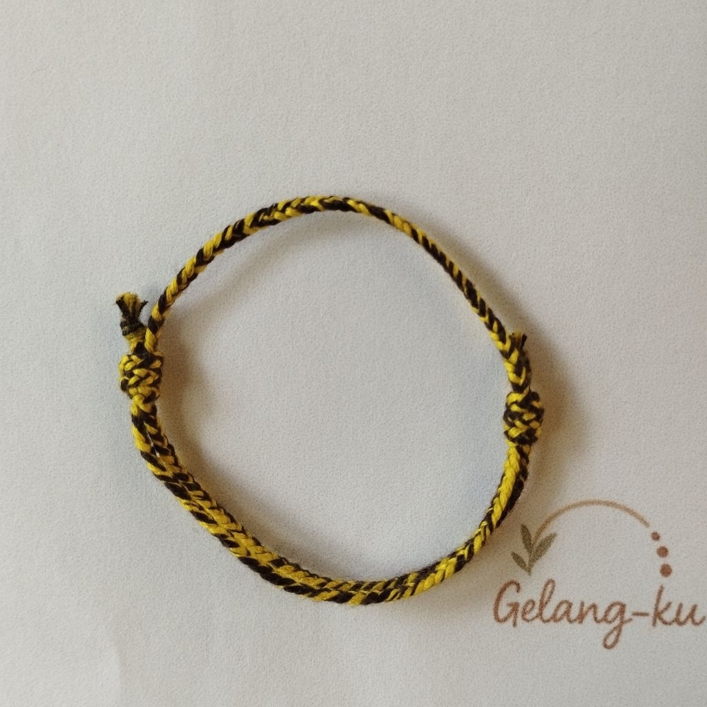 gelang tali coklat kuning