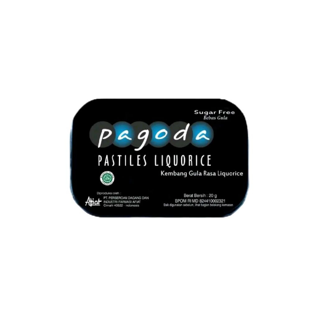 

PAGODA PASTILES LIQUORICE SUGAR FREE PAGODA PERMEN PAGODA KAYU MANIS LICORICE