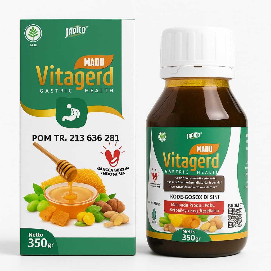 Vitagerd Madu Asam Lambung - Madu Lambung herbal - madu lambung kronis BPOM HALAL ORIGINAL
