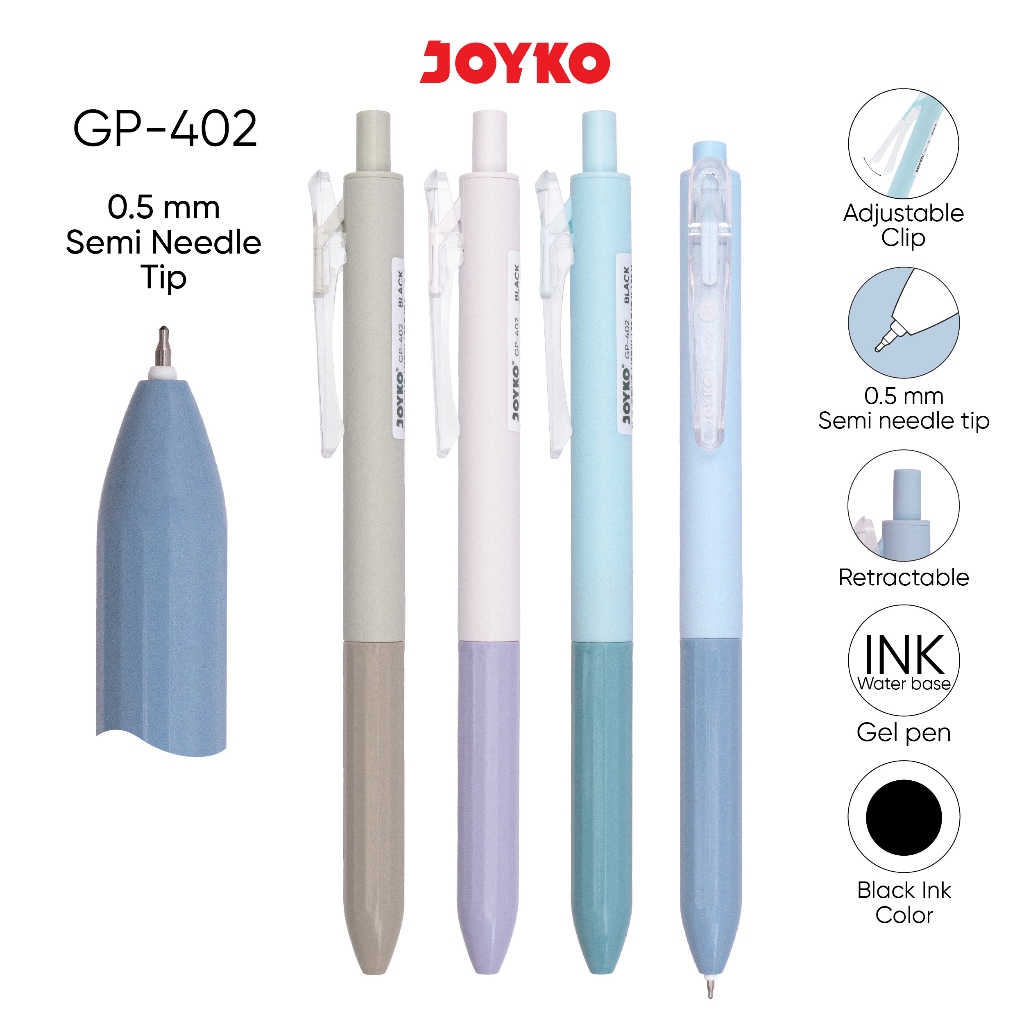 

Gel Pen Pulpen Pena Joyko GP-402 0.5 mm 12PCS