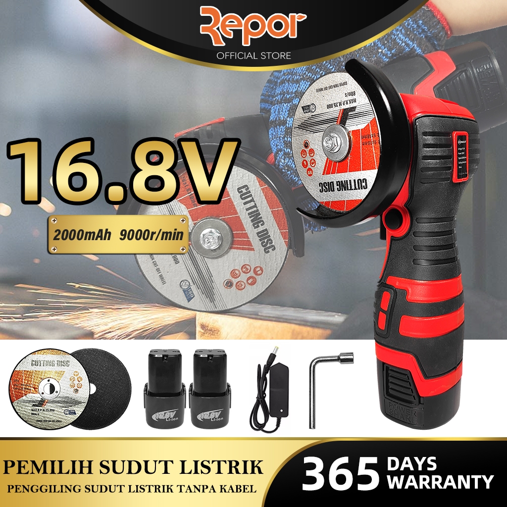 Gimmeestore - IRONHOOF Kit Gerinda Sudut Mini Penggiling Sudut Listrik Mini Gerinda Sudut Listrik