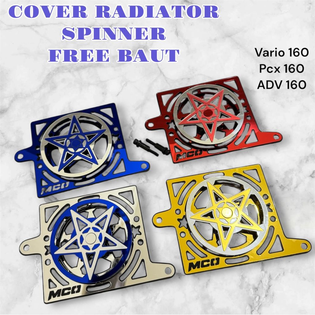 COVER RADIATOR VARIO160 PCX160 ADV160 STYLO160 BAHAN AKRILIK MOSCOW AKSESORIS RADIATOR MOTOR