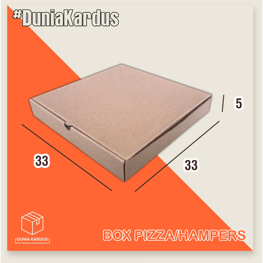 

Box Pizza/hampers 33x33x5 cm | PIZZA POLOS | BOX HAMPERS | BOX PACKING | BOX KADO | BOX PIZZA | BOX SOUVENIR |KEMASAN