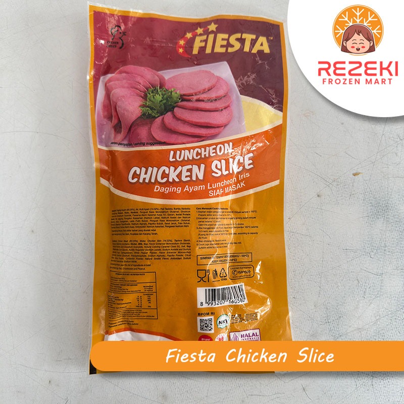 

Fiesta Chicken Slice 300 Gr | Daging Ayam Ham Isi 10 Pcs | Frozen Food Murah