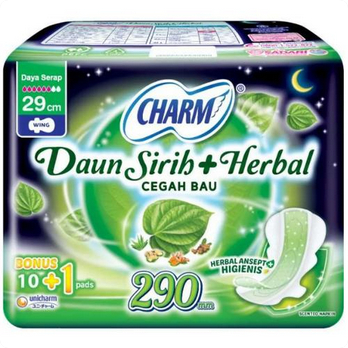 [MM] PEMBALUT CHARM PANTYLINER COOLING FRESH LONG & WIDE 28'S