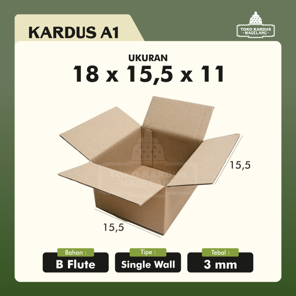 

Kardus 18 x 15.5 x 11 cm kardus packing dus polos