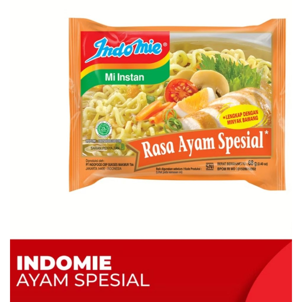 

Indomie Rasa Ayam spesial / mie instan kuah