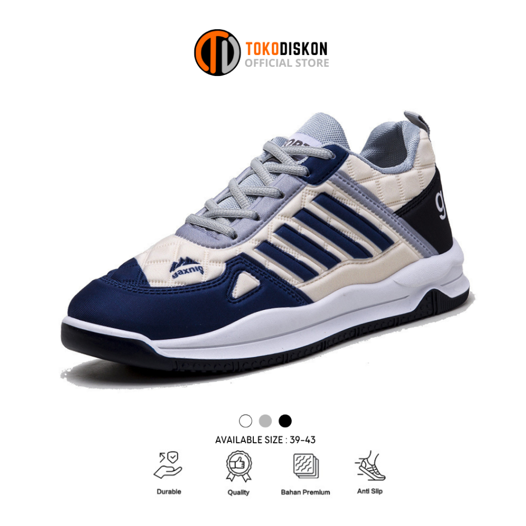 𝗧𝗢𝗞𝗢𝗗𝗜𝗦𝗞𝗢𝗡 Sepatu Sneakers runing Outdoor Sporty Pria type modern Simple Kekinian gaxing