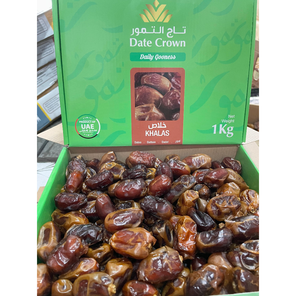 

Kurma Khalas Date Kemasan Dus Date Crown 1kg ORIGINAL