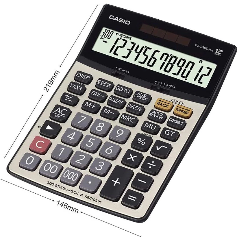 

Casio Calculator Check & Correct DJ-220D plus - Kalkulator Meja Desktop DJ 220D DJ 220 D