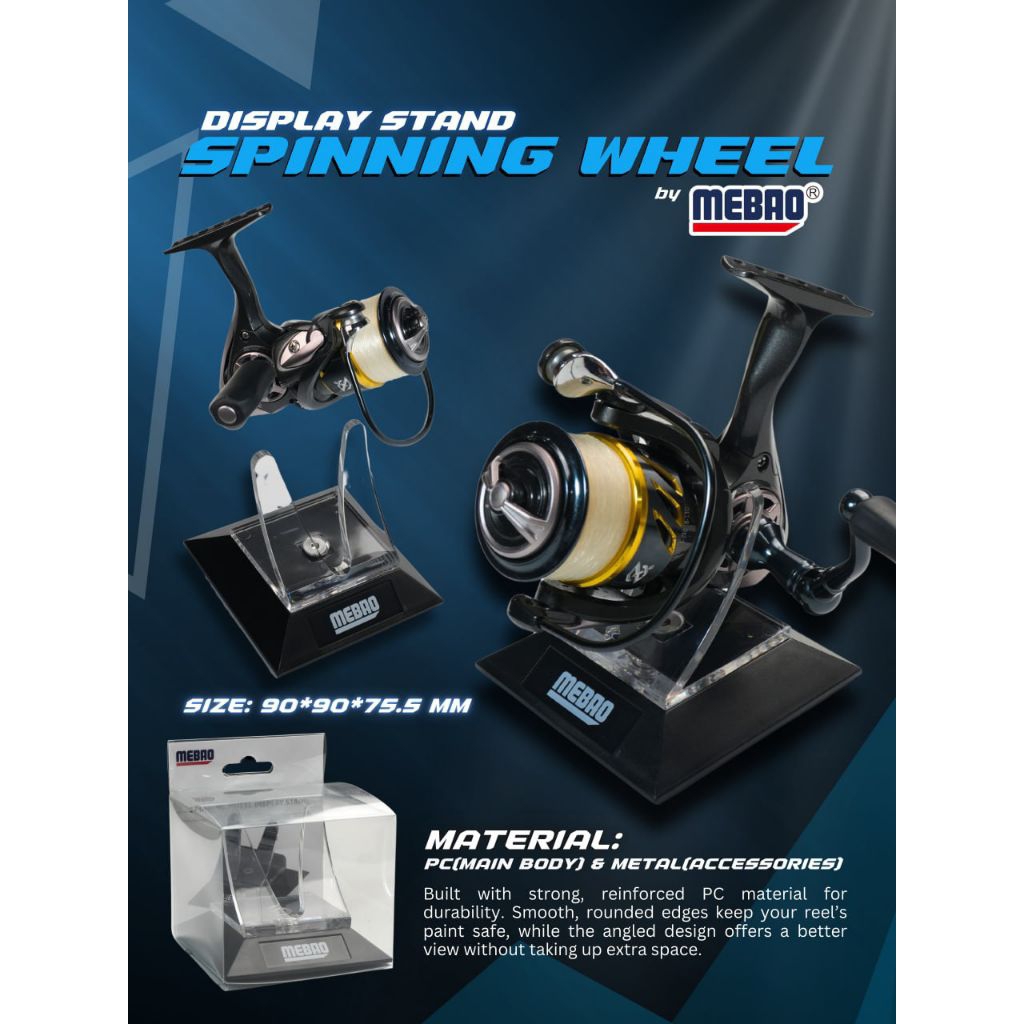 Display Stand Reel BC dan SPINNING MEBAO