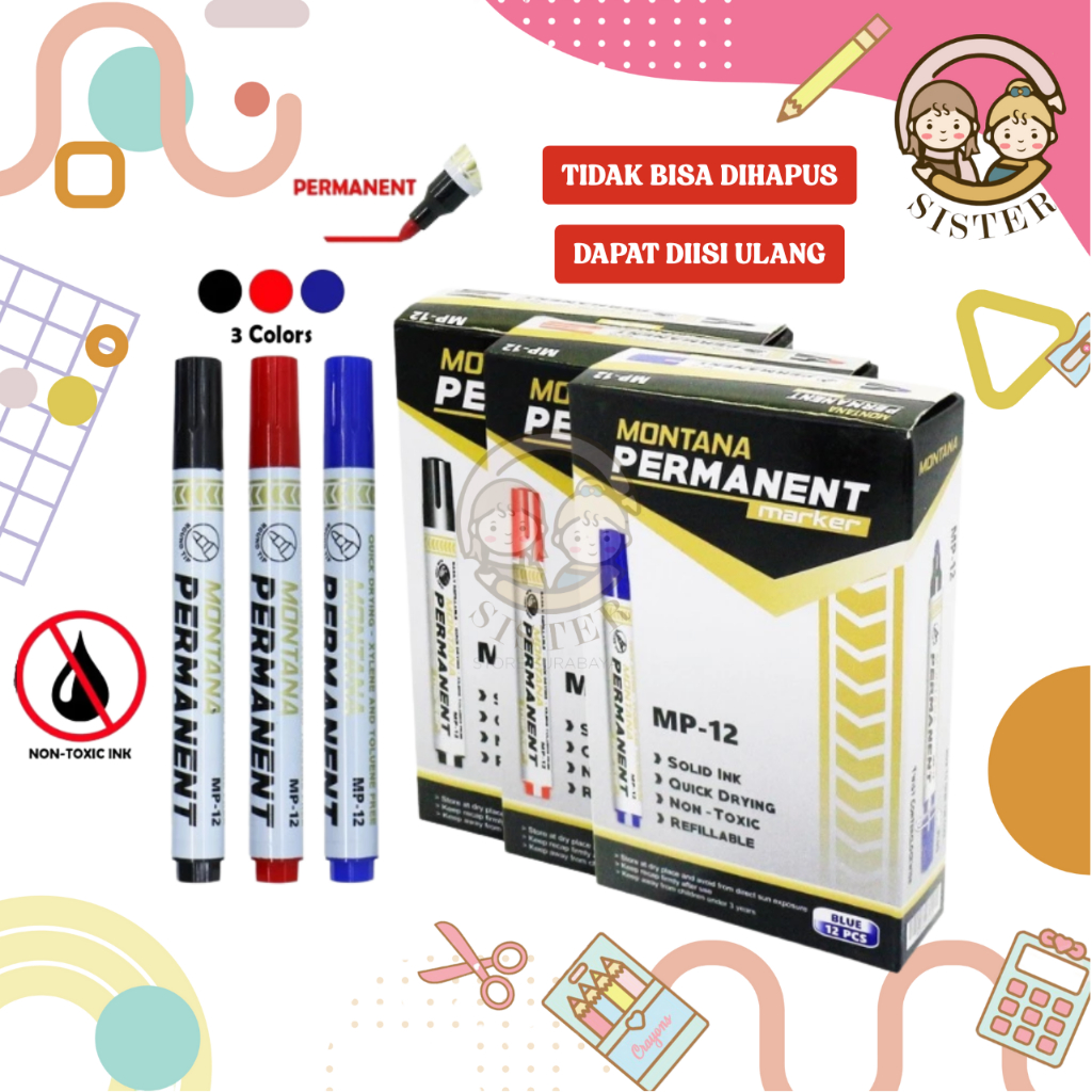

(1 PCS) Spidol Permanen Montana / Permanent Marker / Spidol Papan Tulis