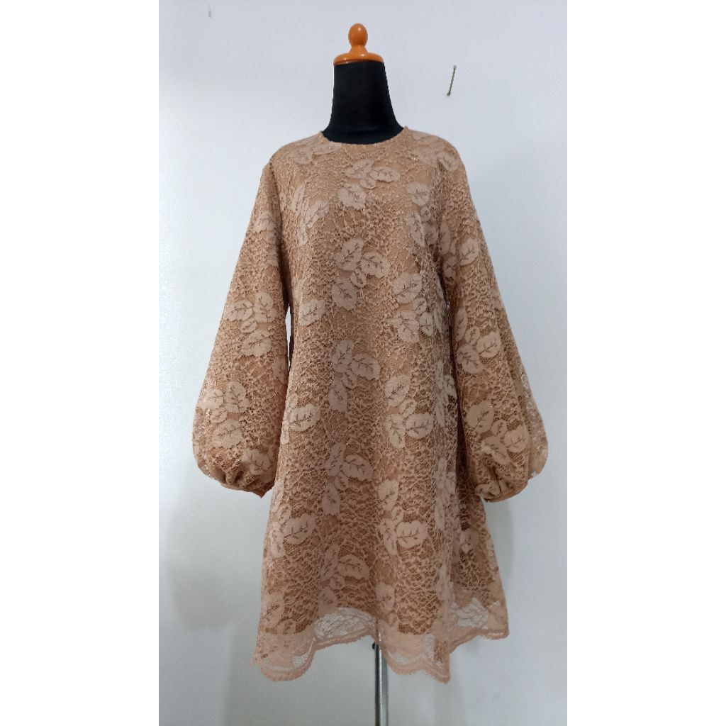 blus brukat wanita/ baju brukat wanita dewasa/ tunik brukat wanita dewasa