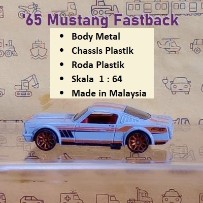 HOT WHEELS Loose '65 Mustang Fastback Grey