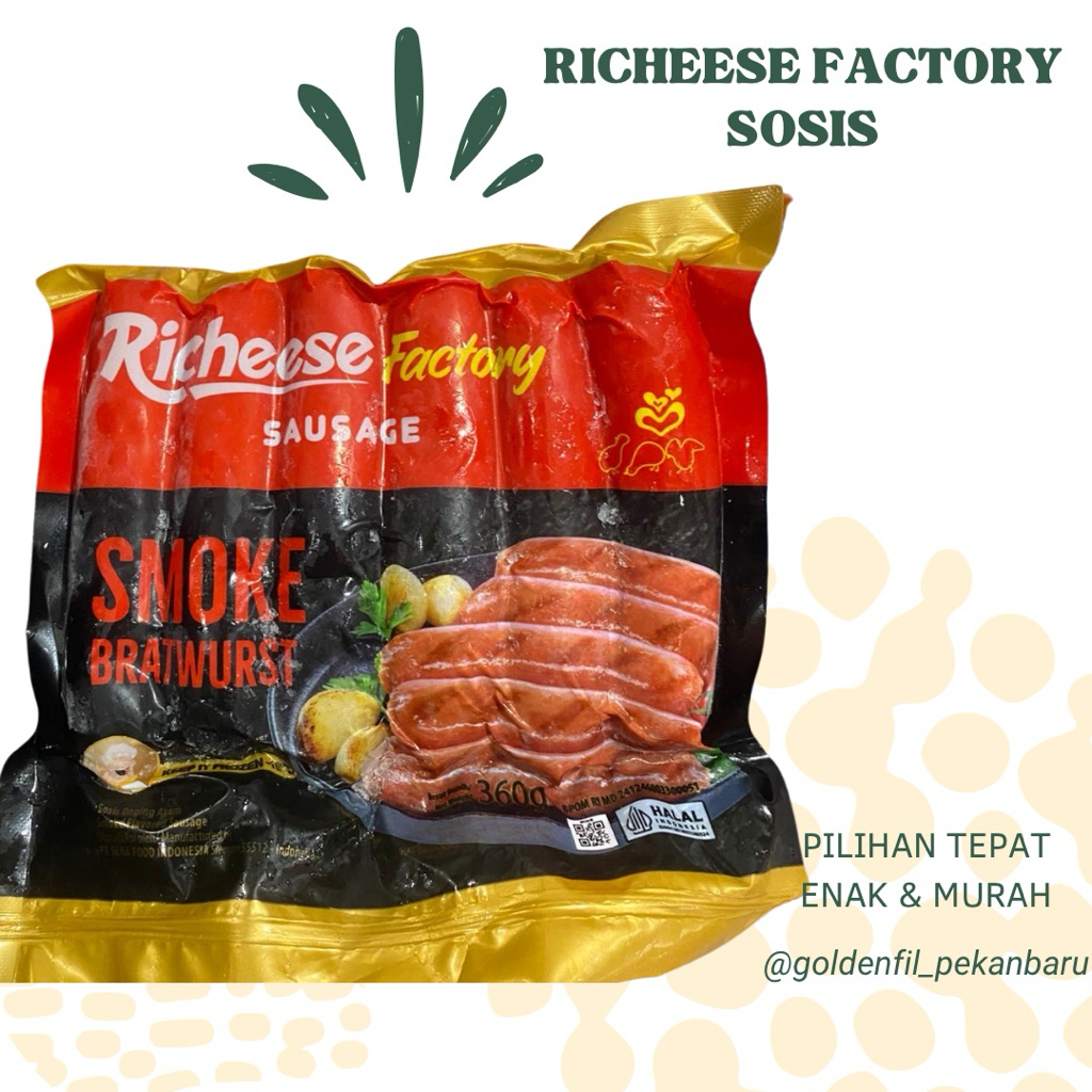 

Recheese factory sosis 360g 6pc